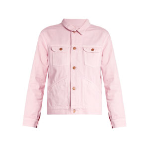 bliss mischief pink denim jacket