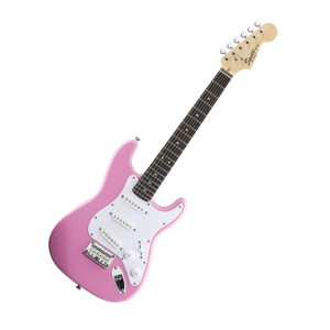 fender pink electric guitar