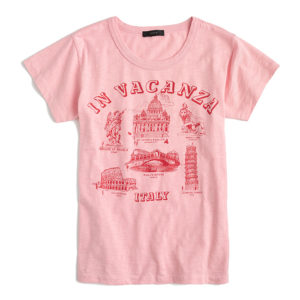 j crew in vacanza pink t-shirt