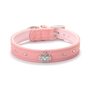 pink rhinestone dog collar crown