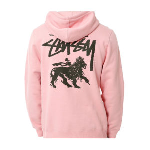 stussy lion pink sweatshirt